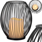 Metallist dekoratiivne küünlajalg – must ažuurne kuul-latern koju ja terrassile, 1 tk, 15 × 15,5 cm