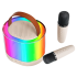 Karaokekomplekt kahe juhtmevaba mikrofoniga, kaasaskantav Bluetooth-kõlar RGB-LED-valgustusega, K52