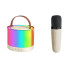 Karaokekomplekt kahe juhtmevaba mikrofoniga, kaasaskantav Bluetooth-kõlar RGB-LED-valgustusega, K52