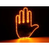 LED-žestivalgusti auto tagaklaasile, puldiga, keskmise sõrme žest – 14,5cm x 11,5cm