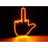 LED-žestivalgusti auto tagaklaasile, puldiga, keskmise sõrme žest – 14,5cm x 11,5cm