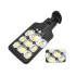 Päikeseenergial töötav COB LED-välisvalgusti liikumis- ja hämarusanduriga, puldiga, HS-8037-B, 22,5 × 9,5 cm