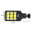 Päikeseenergial töötav COB LED-välisvalgusti liikumis- ja hämarusanduriga, puldiga, HS-8037-B, 22,5 × 9,5 cm