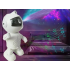 Astronaudi kujuline tähistaeva projektor, öölamp Bluetooth-kõlari ja puldiga, 20 × 11 × 9 cm