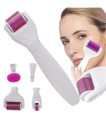 Derma rullik mikronõelumiseks näole, kaelale ja kehale, komplekt 6-ühes