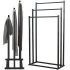 Loft-stiilis metallist käterätikuhoidja, must