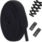 Elastsed kummist kingapaelad kiirkinnitusega, mustad – 100cm