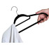 Mustad libisemiskindlad sametkattega riidepuud, 20 tk