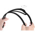 Mustad libisemiskindlad sametkattega riidepuud, 20 tk