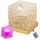 RGB kristallkuubikust meeleoluöövalgusti puldiga, USB, 12 × 11 × 11 cm