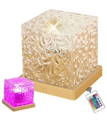 RGB kristallkuubikust meeleoluöövalgusti puldiga, USB, 12 × 11 × 11 cm