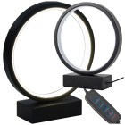 Ümmargune rõngakujuline LED-laualamp, hämardatav, kolme valgusvärviga, 20 cm