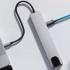 USB-C-jaotur 8-ühes HDMI, USB-A, USB-C, SD/TF ja RJ45 – 15,3 × 3,2 × 1,1 cm