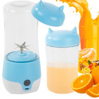 Kaasaskantav juhtmeta USB-smuutiblender joogitopsiga, sinine, 350 ml