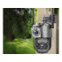 Kahe objektiiviga pööratav WiFi-välikaamera, must