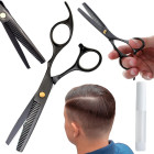 Professionaalsed juuste tekstureerimis- ja harvenduskäärid, mustad, 17 cm