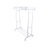 Valge metallist riidenagi jalatsiriiuli ja 5 riputusreaga, 148 × 109 × 54 cm