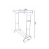 Valge metallist riidenagi jalatsiriiuli ja 5 riputusreaga, 148 × 109 × 54 cm
