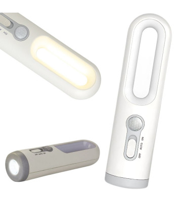 Liikumisanduriga LED-öövalgusti ja taskulamp, USB-laetav, 17 cm × 4,5 cm, 12384