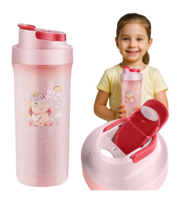 Laste joogipudel kooli ja lasteaeda, roosa, 500 ml