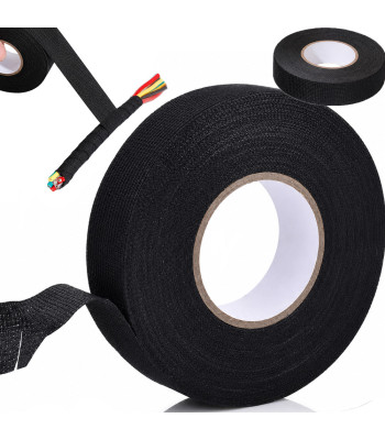 Tekstiilist isolatsiooniteip, must, 15 mm × 15 m