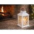 Dekoratiivne LED-latern elektrilise küünlaga, valge, 28cm x 14cm x 14cm