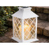 Dekoratiivne LED-latern elektrilise küünlaga, valge, 28cm x 14cm x 14cm