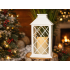 Dekoratiivne LED-latern elektrilise küünlaga, valge, 28cm x 14cm x 14cm