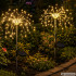 Päikesepatareiga LED-aiavalgustid ilutulestiku efektiga, soe valge, 2 tk, 70 cm