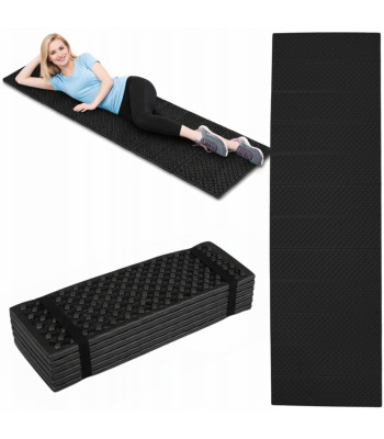 Kokkupandav termoisolatsiooniga vahtmatkamat istumiseks, must, 60 × 180 cm