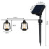 Päikesepaneeliga LED-aiavalgustite vanik dekoratiivsete laternatega, 20 LED-laternat, 4,85 m