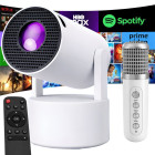 Android TV LED-projektor WiFi, kõlari ja Bluetooth-mikrofoniga HY-300 PRO