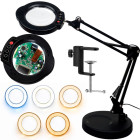 LED-valgustusega laualamp-luup, 10× suurendus