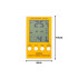 Digitaalne termomeeter-hügromeeter LCD-ekraani ja sondiga, kollane-valge, 6 × 10 cm