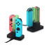 Nintendo Switchi Joy-Coni laadimisjaam LED-valgustusega, 4 kontrollerile