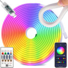 RGB-neoon-LED-riba Bluetoothi, rakenduse ja puldiga, niiskuskindel, painduv, 5 m