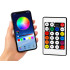 Välistingimustesse mõeldud veekindel RGB LED-riba USB, Bluetoothi rakenduse ja puldiga, 10 m