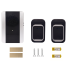 Juhtmevaba uksekell kahe nupu ja vastuvõtjaga, veekindlad saatjad, must, tööraadius 300 m