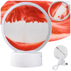 3D liikuvate liivamustritega RGB LED-laualamp, USB, 19 cm