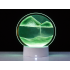 Liikuva liivaga 3D-dekoratiivlamp lauale, USB, LED RGB