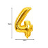 Kuldne fooliumist numberõhupall sünnipäevaks, number 4, 26 tolli (u 66 cm)