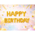 Kuldsed fooliumist HAPPY BIRTHDAY õhupallid – sünnipäevagirland
