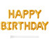 Kuldsed fooliumist HAPPY BIRTHDAY õhupallid – sünnipäevagirland