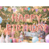 Roosa HAPPY BIRTHDAY fooliumõhupallide vanik, 13 tk