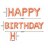Roosa HAPPY BIRTHDAY fooliumõhupallide vanik, 13 tk