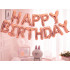 Roosa HAPPY BIRTHDAY fooliumõhupallide vanik, 13 tk