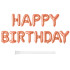Roosa HAPPY BIRTHDAY fooliumõhupallide vanik, 13 tk