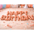 Roosa HAPPY BIRTHDAY fooliumõhupallide vanik, 13 tk