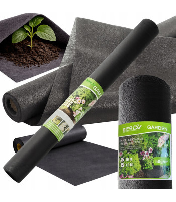 DIVODV must multšikangas umbrohutõkkeks, 50 g/m², 1 x 10 m