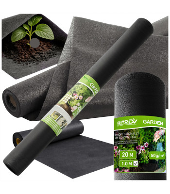 Must multšiv agrokiud DIVODV, umbrohutõkkekangas, 50 g/m², 1x20m